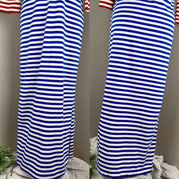 J. Crew Stripped Maxi Casual Dress Nautical - Picture 7 of 8